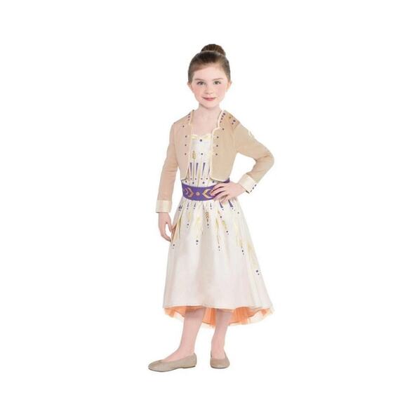 Disney Frozen II Anna Dress Halloween Costume Beige Dress Size Large 12-14 - Picture 1 of 4